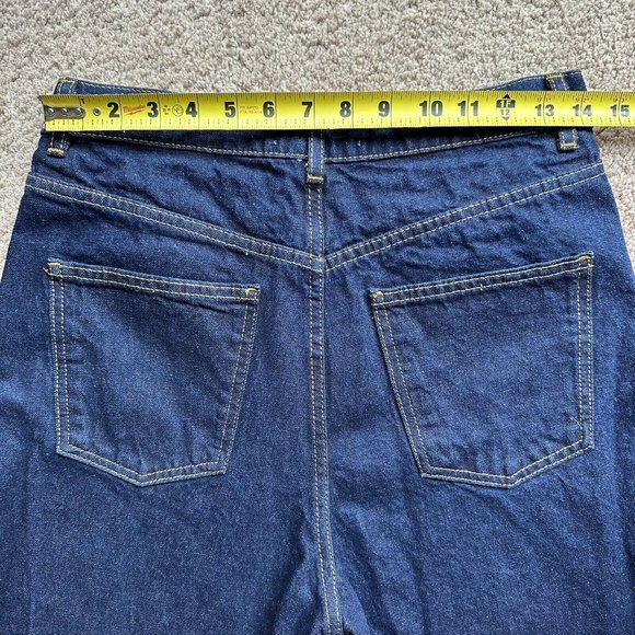 Zara Jeans Women's 8 (28x27) Straight Leg Blue Dark Wash Denim Mid Rise - Picture 6 of 12